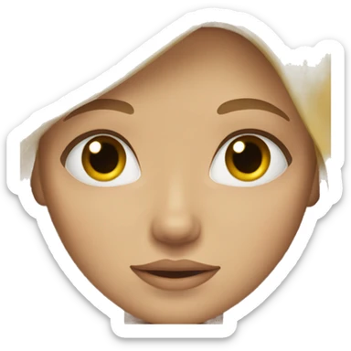 Girl with blond hair and brown eyes sticker