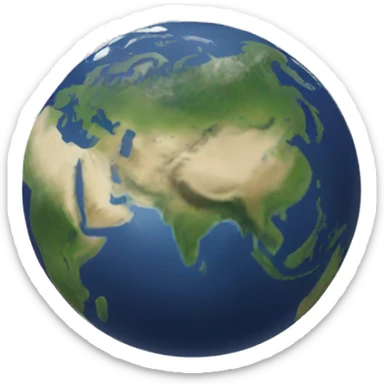 earth meridian sticker