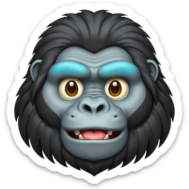 long haired gorilla sticker