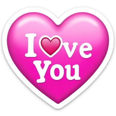 a pink poster that says “I love you chrissy” sticker