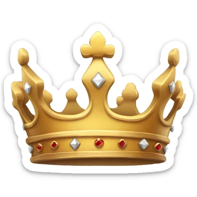 a king crown which has a ribbon beautifully hanging. crown is tall and quirky sticker