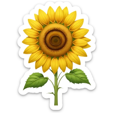I give the picture name sunflower.   i want guess the two emoji  sunflower  sticker