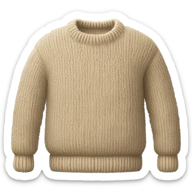 Beige loosely knitted sweater sticker