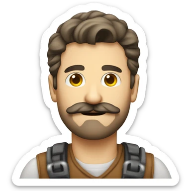 programmer redneck mustachios  sticker