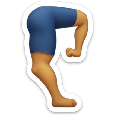 a flexing cat leg sticker