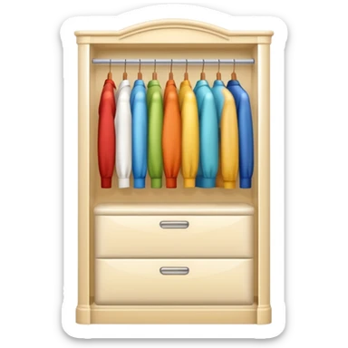 Glossy cream PVC closet sticker