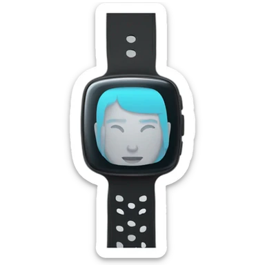 Sleek wearable device like a smartwatch or fitness tracker  sticker