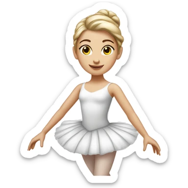 White girl ballerina posing  sticker