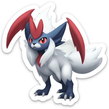Cool Edgy Absol-Zangoose-Sneasel-Quilava, full body sticker