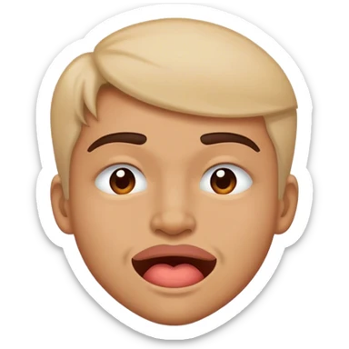 Lip bite squint sticker