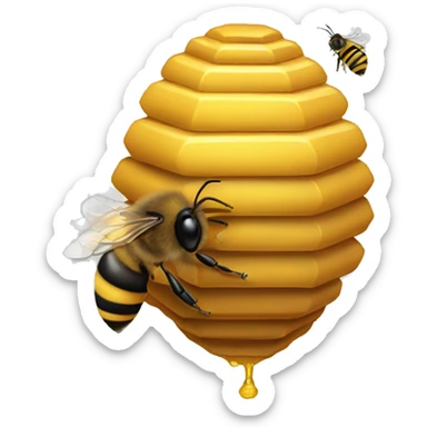 Beehive with technology sticker