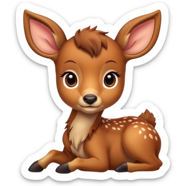 Baby deer bambi in autumn  sticker