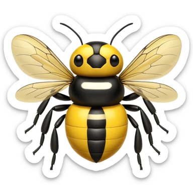 Fuzzy bumblebee  sticker
