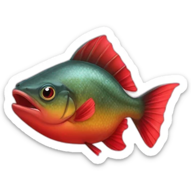  red bellied piranha with red belly sticker