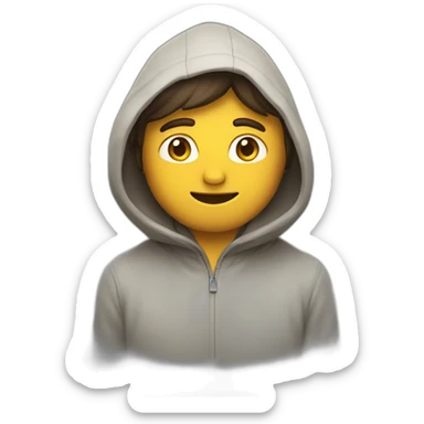 Homme avec une capuche sticker