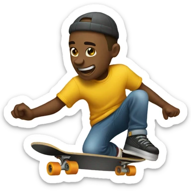 skateboard grinding sticker
