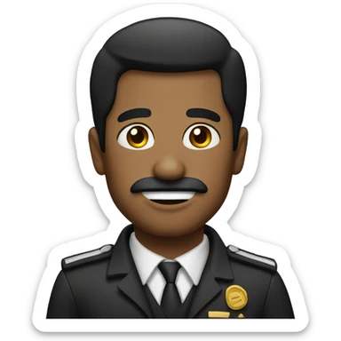 black haired man with small mustache saluting sticker