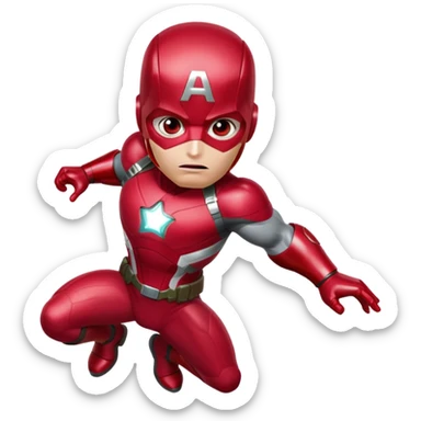 vision marvel body with red face from captain america: civil war sticker