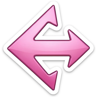Pink reverse arrow  sticker