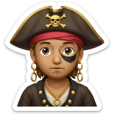 animated emoji for a player called prophet of doom IDK shrug emote needs to be pirate themed and dark sticker