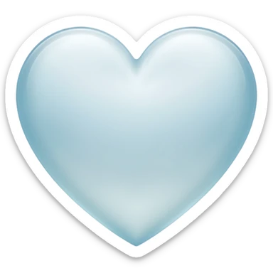 ivorish heart with a frosted glass look sticker