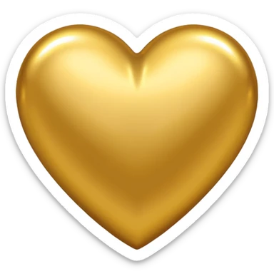 coração dourado sticker