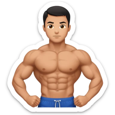 muscular man sticker
