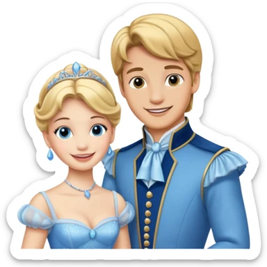 Cinderella and the Prince sticker