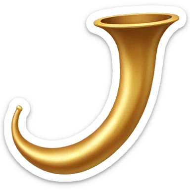 Golden shofar  sticker