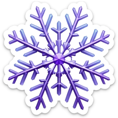 Purple snowflake  sticker