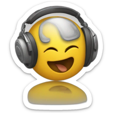 caca qui danse avec un casque sticker