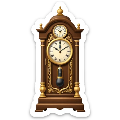Grandfather clock with microphone and face sticker