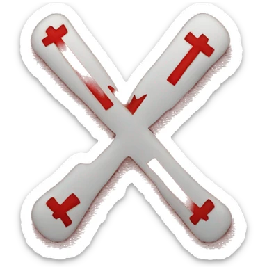 red X mark sticker