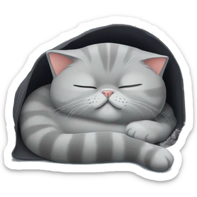 british shorthair cat sleep sticker