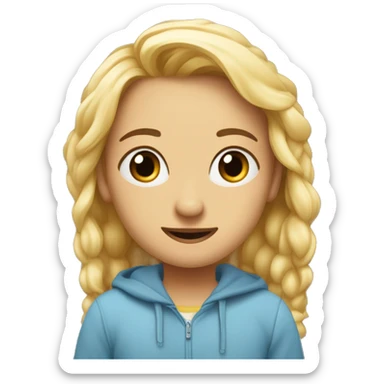 Светлая девушка с голубыми глазами и красивой укладкой sticker