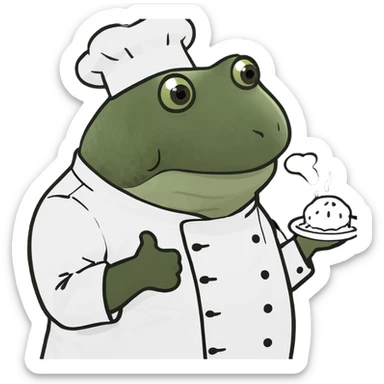 bufo in a chef coat sticker