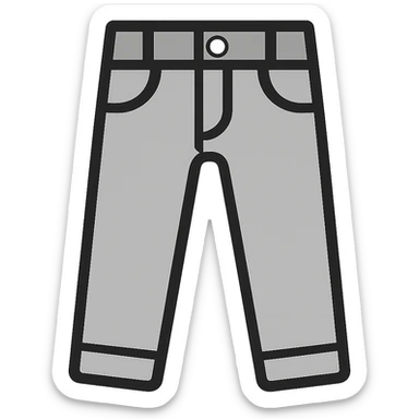 blue denim jeans, minimalist style sticker