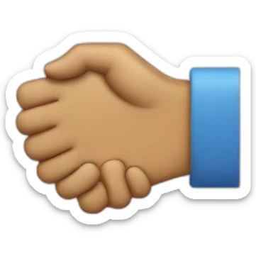 Handshake with the tip of the fingers sticker