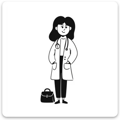 A beautiful woman doctor sticker