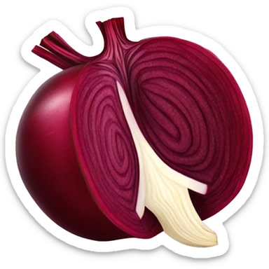Beetroot sliced open, so red sticker