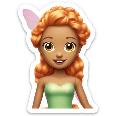 Beautiful Barbie fairy ginger sticker