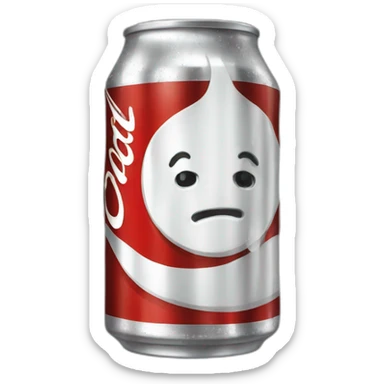 Vintage glass DIET coke sticker