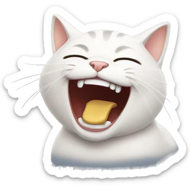 Cat laughing cute sticker