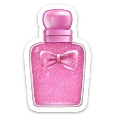 Fairy light pink perfume glitter with bow sticker