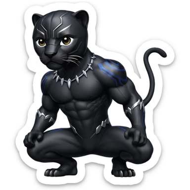 Una pantera rigiendo sticker