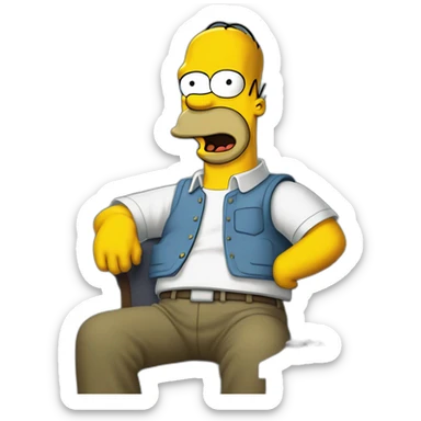 Homer Simpson bourré sticker