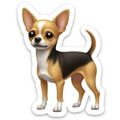 Chihuahua dog standing side profile sticker