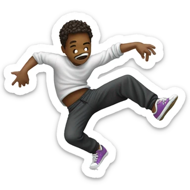 person breakdancing sticker