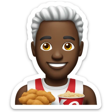 African man with kfc sticker