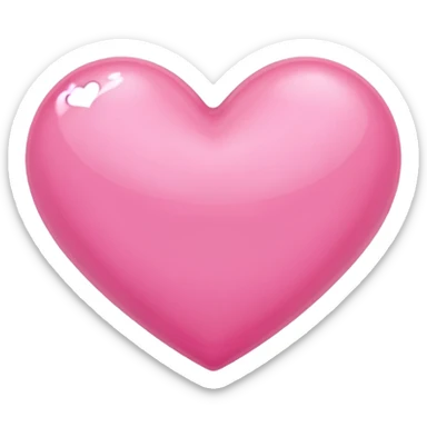 A pink heart design by ribon sticker